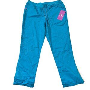 Med Couture Quick Dry Stretch Women's Scrub Pants -Large- Turquoise Blue